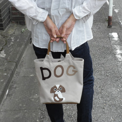 【送料無料】犬柄 トートバッグ ミニ キャンバス シーズー グッズ 雑貨 9枚目の画像
