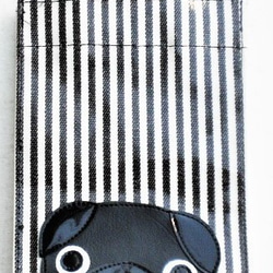 犬柄 トートバック ミニ 黒パグ ペットボトル 水筒 カバー ケース 500m 犬グッズ 雑貨 プレゼント 2枚目の画像
