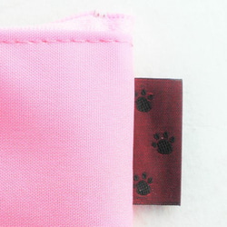 ポーチ マチなし 犬柄 柴犬 ピンク マルチケース  小物入れ 化粧 メイク 4枚目の画像