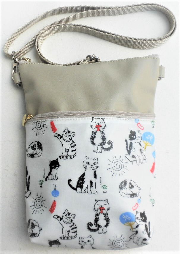 誠実 猫柄ショルダーバッグ バッグ