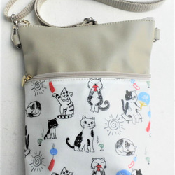 猫柄ショルダーバッグ 小さめ 多機能 猫 グッズ 雑貨 かわいい