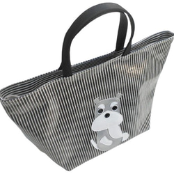 シュナウザー 犬 柄 グッズ トートバッグ ミニ 防水 ファスナー