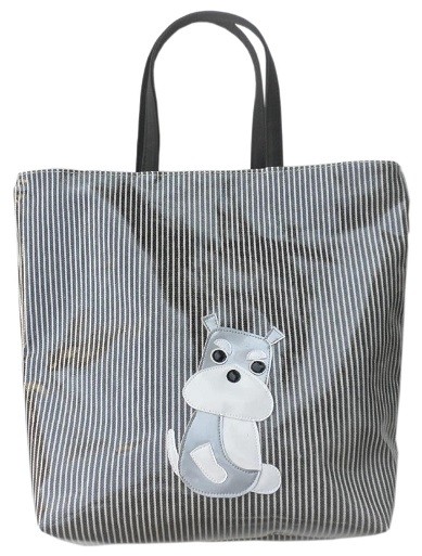 シュナウザー 犬 柄 グッズ トートバッグ A4 防水 ファスナー