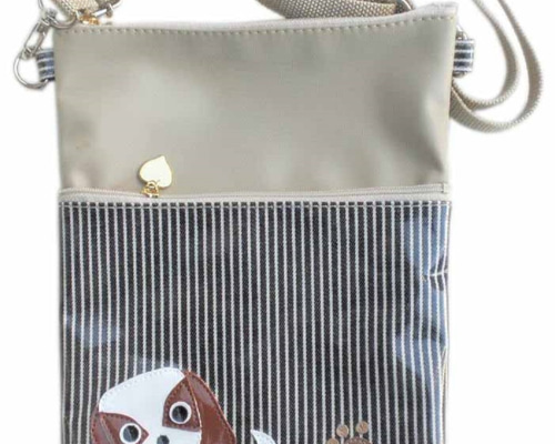 お散歩バッグ ショルダー 小さめ 犬柄 多機能 キャバリア 犬