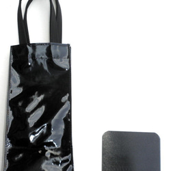 猫 バッグ レディース ペットボトル 水筒 カバー ケース 500m 猫グッズ 雑貨 プレゼント お散歩猫　ブラック 4枚目の画像