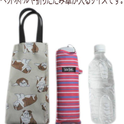 猫 バッグ レディース ペットボトル 水筒 カバー ケース 500m 猫グッズ 雑貨 プレゼント お散歩猫　レッド 4枚目の画像