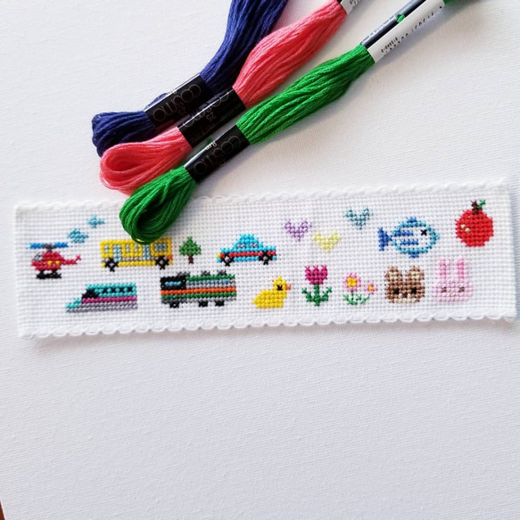 刺繍☆クロスステッチネームタグ☆ 3枚目の画像