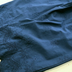 綺麗なスカラップレースのパンツ　新色ダークブルー　股下５０、６０センチ　M～２L,３L～５L　プチオーダー可！ 8枚目の画像