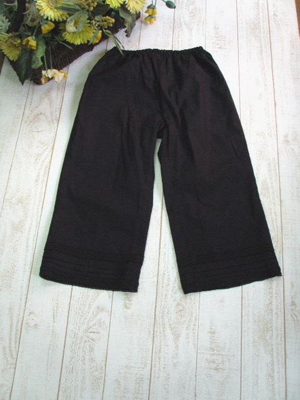 棉麻襯裙褲黑色內接縫 50 和 60 厘米 ・ 從 M-5L 的 2 種尺寸中選擇。 第3張的照片