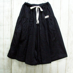 超柔雙層紗裙裙褲黑色M~2L 3L~5L 第2張的照片