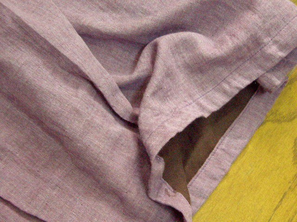 非常柔軟的雙層紗裙和裙褲紫色從M到2L，3L到5L 第5張的照片
