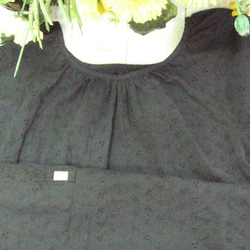 甘め大人の黒花柄レース　スモック・チュニック　M～６Lの3サイズからお選びください。　プチオーダー可！ 8枚目の画像