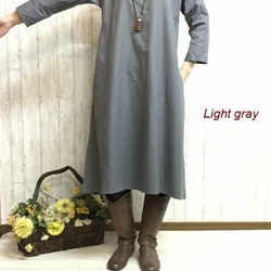 [M 至 6L，4 種尺寸可選] 保暖棉毛喇叭連身裙 [5 種顏色可選] 日本製造，可少量訂購 第5張的照片