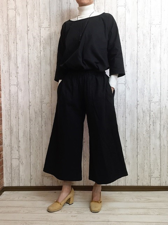 新款秋冬保暖棉毛半裙褲，黑色，有 2 種尺寸 M-2L、3L-5L，可少量訂購 第2張的照片