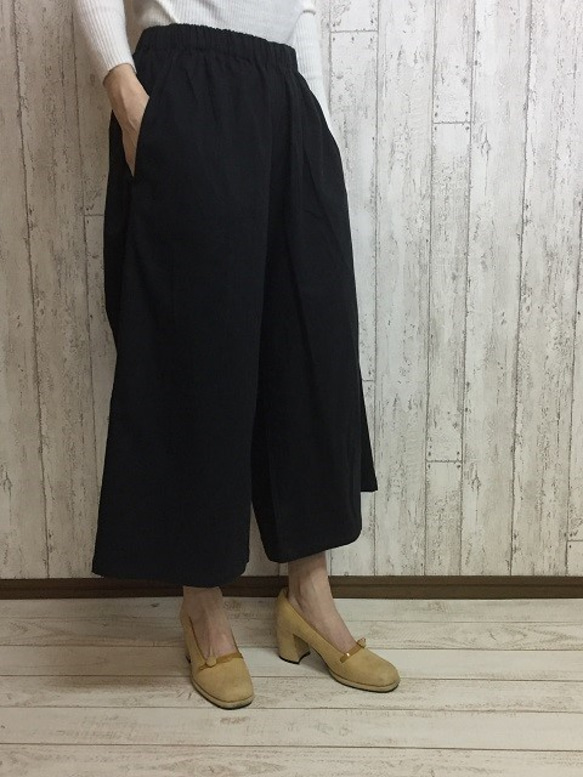 新款秋冬保暖棉毛半裙褲，黑色，有 2 種尺寸 M-2L、3L-5L，可少量訂購 第4張的照片