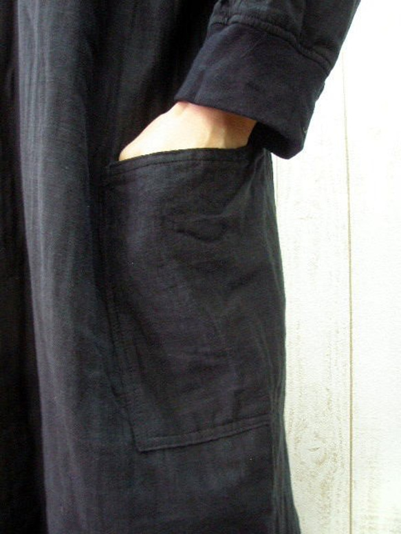[M-6L/black, chocolate brown, unbleached] 親膚感好的W薄紗和柔軟的龜背羅紋連衣裙小訂貨 第5張的照片