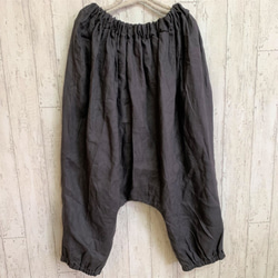 [M ~ 2L, 3L ~ 5L] 成人亞麻羚羊褲 寬鬆長款 木炭亞麻 100% 小訂單可以 第9張的照片