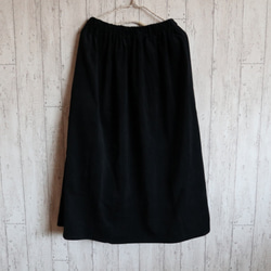 簡約黑色燈芯絨長裙【M-2L、3L-5L】也接受小額訂單☆ 第6張的照片