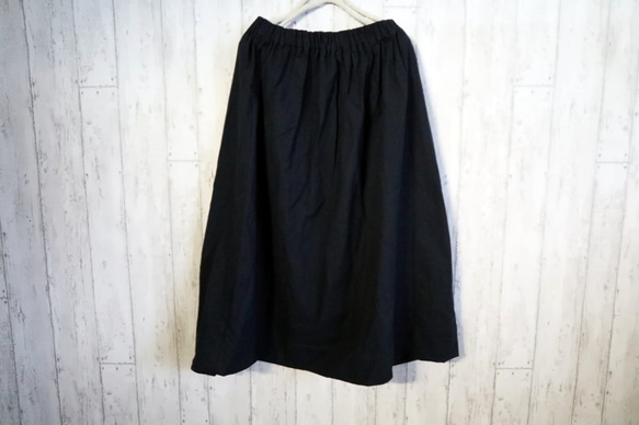 [M-2L,3L-5L] 暖黑色棉毛簡約中長裙 也接受小額訂單！ 第6張的照片