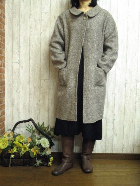 【新春数量限定セール‼️】ウールツイード　さらっと羽織れる　ボレロタイプコート　M〜2L 選べるファーティペット 4,200円