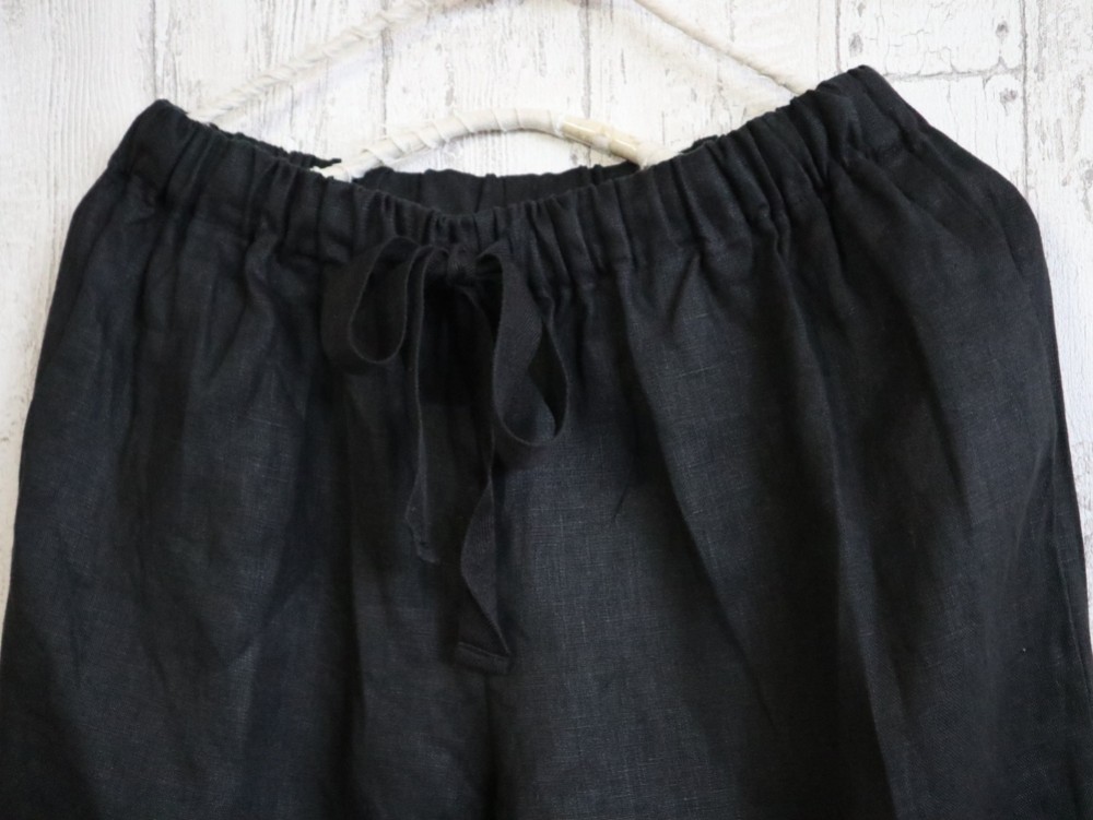 【Ｍ～５Ｌ・４サイズ】黒リネン　ボレロJK＆パンツセット【送料無料】七五三・卒業・冠婚葬祭　プチオーダーも