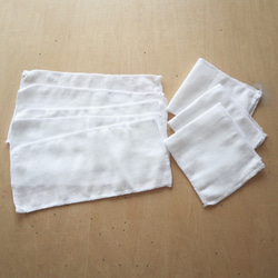 不織布よりお得♪　繰り返し洗って使える　インナーマスク8枚セット　清潔な白のWガーゼ　　縫製職人制作 7枚目の画像
