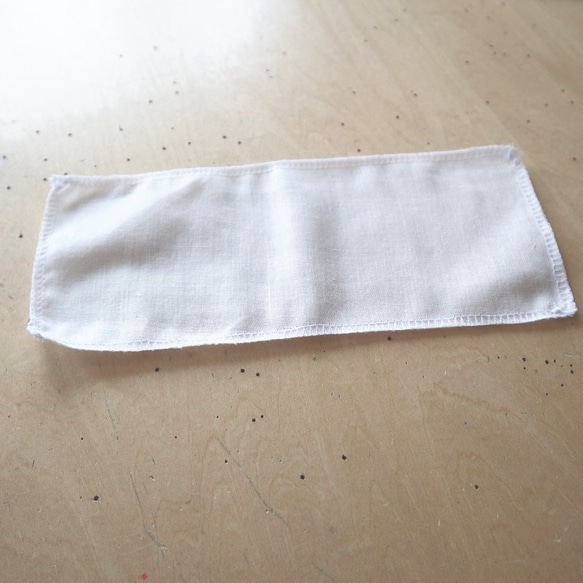 不織布よりお得♪　繰り返し洗って使える　インナーマスク8枚セット　清潔な白のWガーゼ　　縫製職人制作 3枚目の画像