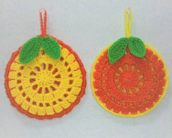 アクリルたわし‐フルーツセット(オレンジ) その他キッチン小物