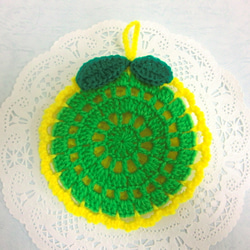 アクリルたわし‐フルーツセット(グリーン) 2枚目の画像