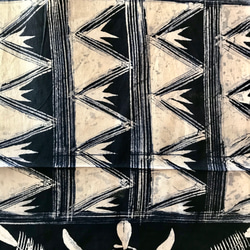 ヨルバ族がデザインした、ろうけつ染め手拭い⑦ 2枚目の画像