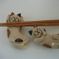 猫の箸置き５個セット（三毛ミックス） 3枚目の画像