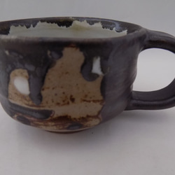 しずく模様黒コーヒーカップ(小) 2枚目の画像