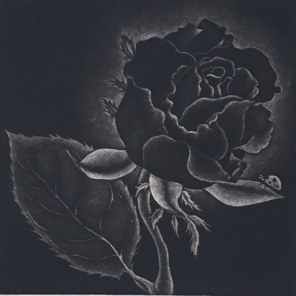 銅版画「深紅の薔薇」シート 1枚目の画像