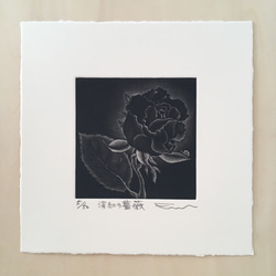 銅版画「深紅の薔薇」シート 2枚目の画像