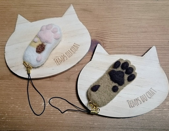 羊毛フェルト 肉球ストラップ 羊毛フェルト ginger cookie 通販