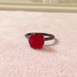 ruby flower ring 2枚目の画像