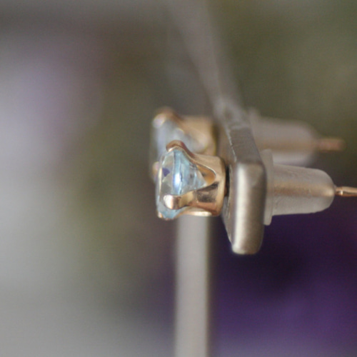 5mm大粒 アクアマリン 天然石 宝石質AAA 14kgf ピアス クリスマス 誕生