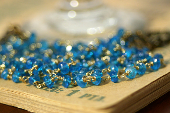 【宝石質AAA】天然石ブルーアパタイト　ネックレス 5枚目の画像