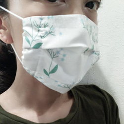 即納*涼しい夏用マスク　大人用　夏マスク　ダブルガーゼ 　ガーゼ　日本製　マスク　プリーツマスク　マスクカバー 3枚目の画像