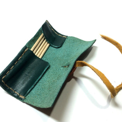 牙籤盒[意大利亞利桑那牛肩]綠松石 第3張的照片