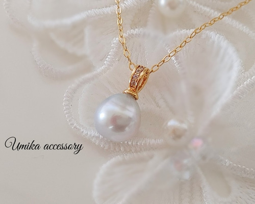 南洋真珠バロックパールネックレス14kgf 「ほぼラウンドに近いです