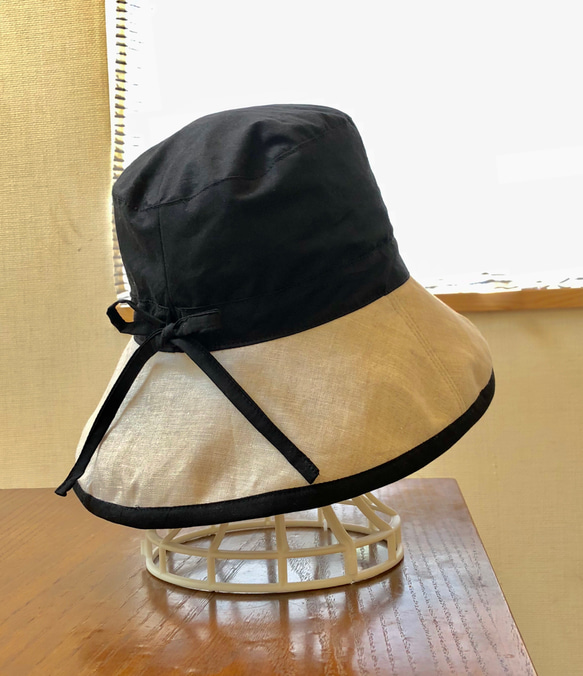 オーダー ナチュラルベーシック リバーシブル帽子 サイズ調整できる 58cmから62cm 1枚目の画像