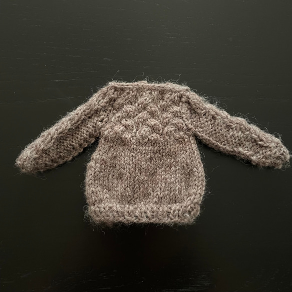 【送料無料】編み込みセーター ネオブライス〈ブラウン〉 2枚目の画像