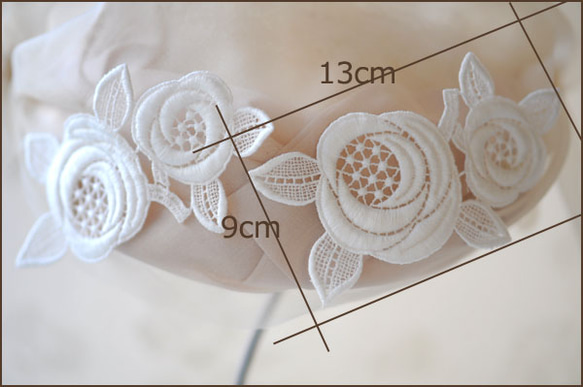 花びらがぼったりと厚みのある左右1組ローズモチーフ-LM-004 5枚目の画像