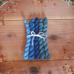藍染刺し子糸　５色セット 2枚目の画像
