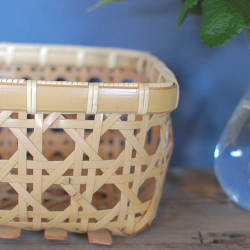 八つ目編みの竹かごS その他素材 けせら工房 通販 8355883