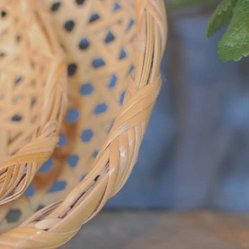 鉄線編みの竹ざる その他素材 けせら工房 通販 8356019｜Creema