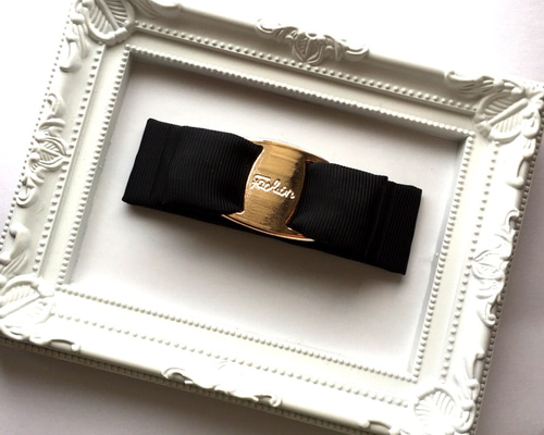 三段リボン フェラガモ風バレッタ バレッタ ぴよこ 通販 3368639