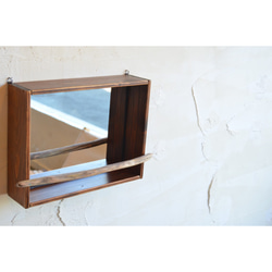 流木 ボックスミラー 壁掛けミラー 壁掛け鏡 アンティーク風 シンプル ブラウン ナチュラル 5枚目の画像