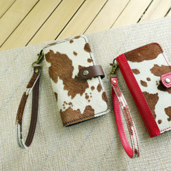 毛付き牛革ハラコ レザースマホケース用ストラップ（8種類） 4枚目の画像